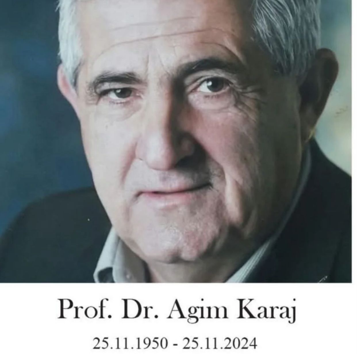 Read more about the article Ngushëllime për Humbjen e Prof. Dr. Agim Karaj